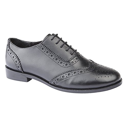Cipriata - Zapatos Estilo Oxford de Piel para Mujer (41 EU/Negro)