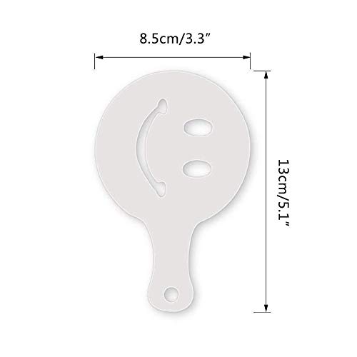 CKANDAY 40 Piezas de Plantillas de decoración de café, 3 Paquetes Espuma Latte Art Barista Plantilla para Decorar Avena Pastel de Pastel de Magdalenas Cappuccino Chocolate Caliente para Adultos Niños