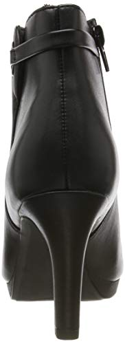 Clarks Adriel Mae, Botines Mujer, Negro (Black Leather Black Leather), 40 EU