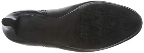 Clarks Adriel Mae, Botines Mujer, Negro (Black Leather Black Leather), 40 EU