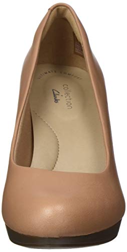 Clarks Adriel Viola, Zapatos de Tacón Mujer, Beige (Praline Leather Praline Leather), 39.5 EU