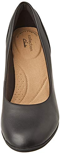 Clarks Alayna Ray, Zapatos de Vestir par Uniforme Mujer, Combi Negro, 39 EU