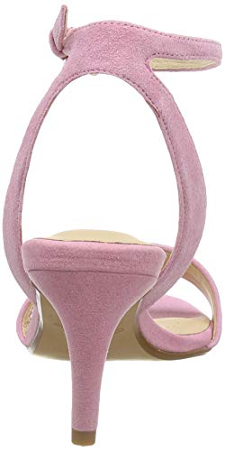 Clarks Amali Jewel, Zapatos con Tacon y Correa de Tobillo para Mujer, Rosa (Pink Suede Pink Suede), 39.5 EU