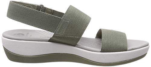 Clarks Arla Jacory, Sandalias de Talón Abierto Mujer, Verde (Olive-), 39.5 EU