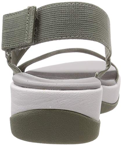 Clarks Arla Jacory, Sandalias de Talón Abierto Mujer, Verde (Olive-), 39.5 EU