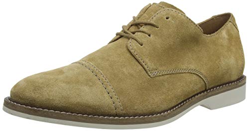 Clarks Atticus Cap, Zapatos de Cordones Derby Hombre, Beige (Dark Sand Suede Dark Sand Suede), 40 EU