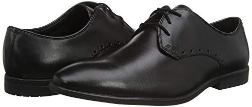 Clarks Bampton Park, Oxford Plano Hombre, Cuero Negro, 43 EU