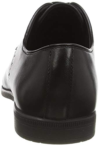 Clarks Bampton Park, Oxford Plano Hombre, Cuero Negro, 43 EU