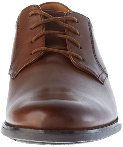Clarks Becken Lace, Zapatos de Cordones Brogue Hombre, Marrón (Dark Brown Leather), 41.5 EU
