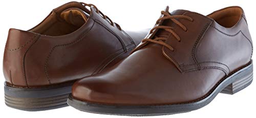Clarks Becken Lace, Zapatos de Cordones Brogue Hombre, Marrón (Dark Brown Leather), 41.5 EU