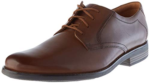 Clarks Becken Lace, Zapatos de Cordones Brogue Hombre, Marrón (Dark Brown Leather), 41.5 EU