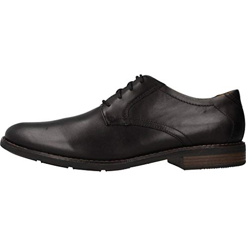 Clarks Becken Lace, Zapatos de Cordones Brogue Hombre, Negro (Black Leather), 42 EU