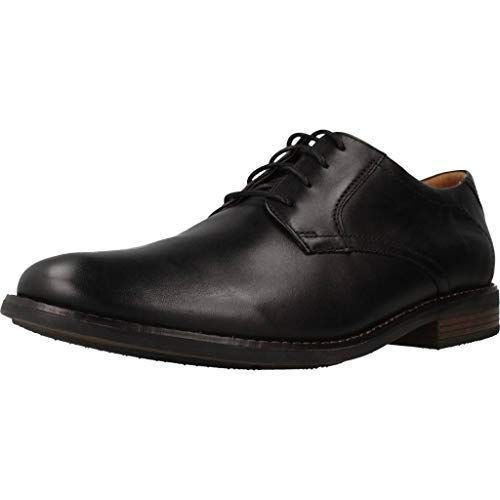 Clarks Becken Lace, Zapatos de Cordones Brogue Hombre, Negro (Black Leather), 42 EU