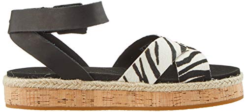 Clarks Botanic Poppy, Sandalia con Pulsera Mujer, Multicolor (Animal Print Animal Print), 36 EU