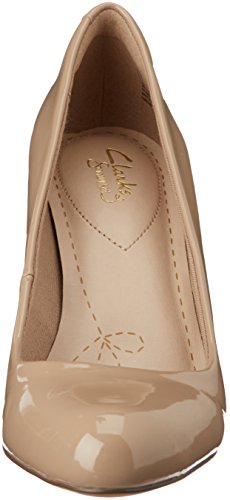 Clarks Carlita Cove - Zapatos de Tacón para Mujer, Beige (Sand Patent), 39.5