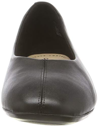 Clarks Chia Violet, Bailarinas Mujer, Negro (Black Leather Black Leather), 41 EU