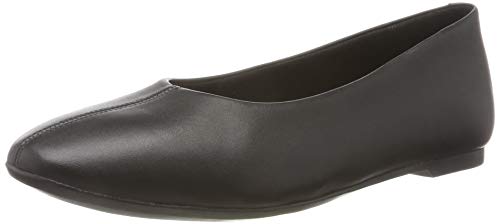Clarks Chia Violet, Bailarinas Mujer, Negro (Black Leather Black Leather), 41 EU