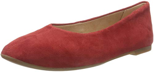 Clarks Chia Violet, Bailarinas Mujer, Rojo (Red Suede Red Suede), 40 EU