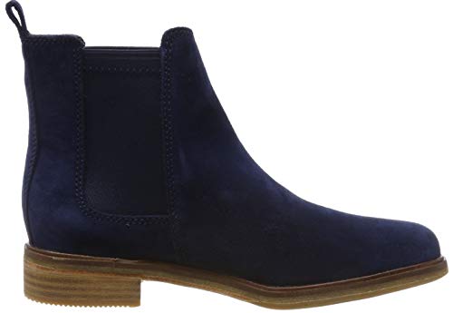 Clarks Clarkdale Arlo, Botas Chelsea Mujer, Azul (Navy Suede Navy Suede), 39 EU