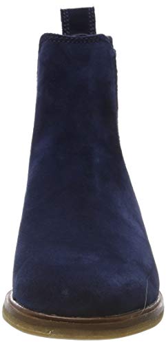 Clarks Clarkdale Arlo, Botas Chelsea Mujer, Azul (Navy Suede Navy Suede), 39 EU