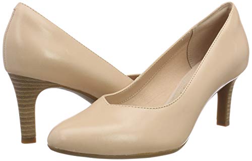 Clarks Dancer Nolin Zapatos de Tacón Mujer, Beige (Blush Leather), 41.5 EU