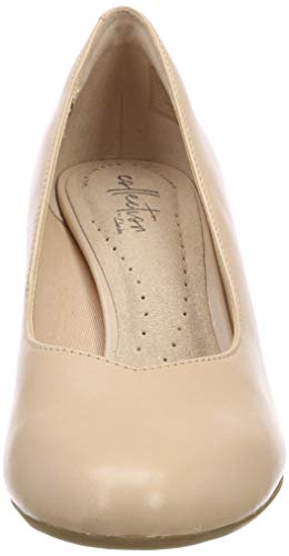 Clarks Dancer Nolin Zapatos de Tacón Mujer, Beige (Blush Leather), 41.5 EU