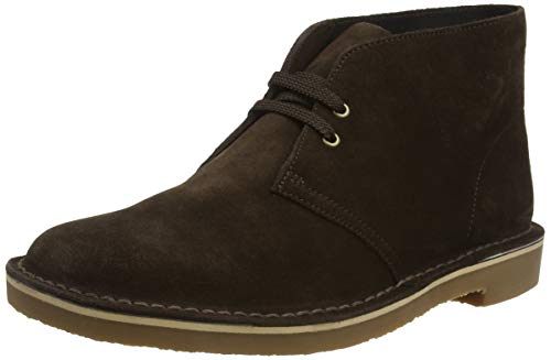 Clarks Desert Boot Bushacre 3, Botas Cortas al Tobillo Hombre, Marrón (Ante), 47 EU