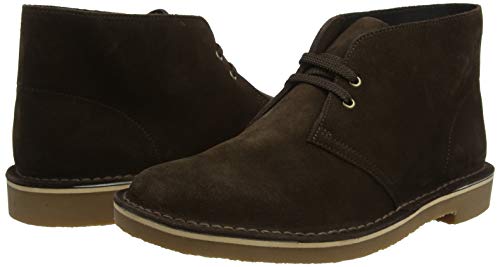 Clarks Desert Boot Bushacre 3, Botas Cortas al Tobillo Hombre, Marrón (Ante), 47 EU