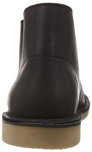 Clarks Desert Boot Bushacre 3, Botas Modelo Chukka Hombre, Negro (Cuero), 45 EU