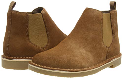 Clarks Desert Boot Bushacre 3 Chelsea, Botas Estilo Hombre, Negro (Ante Marrón), 43 EU