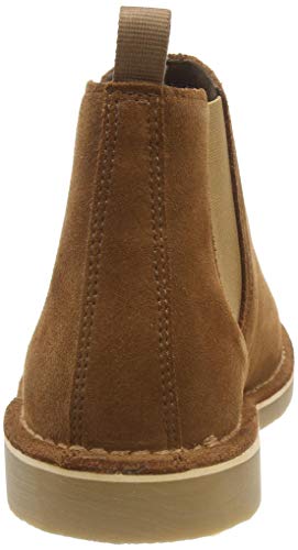 Clarks Desert Boot Bushacre 3 Chelsea, Botas Estilo Hombre, Negro (Ante Marrón), 43 EU