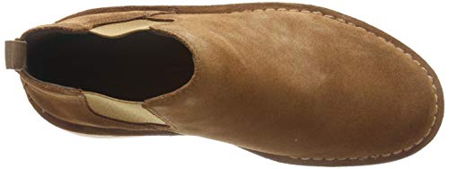 Clarks Desert Boot Bushacre 3 Chelsea, Botas Estilo Hombre, Negro (Ante Marrón), 43 EU