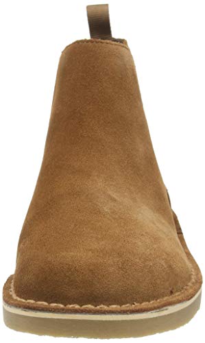 Clarks Desert Boot Bushacre 3 Chelsea, Botas Estilo Hombre, Negro (Ante Marrón), 44 EU