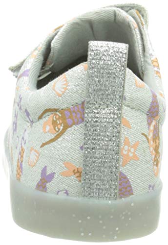 Clarks Foxing Print K, Zapatillas, Color Plateado, 30 EU