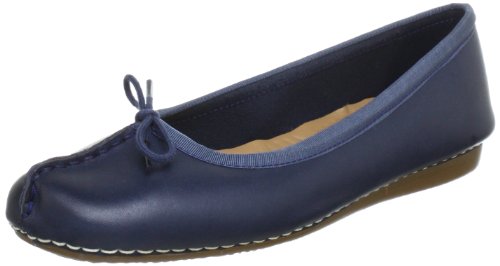 Clarks Freckle Ice, Bailarinas Mujer, Azul (Navy Leather), 38 EU
