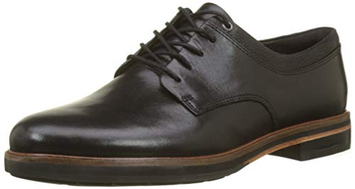 Clarks Frida, Zapatos de Cordones Derby Mujer, Negro (Black Leather), 39.5 EU