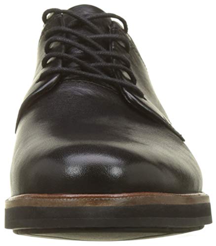Clarks Frida, Zapatos de Cordones Derby Mujer, Negro (Black Leather), 39.5 EU