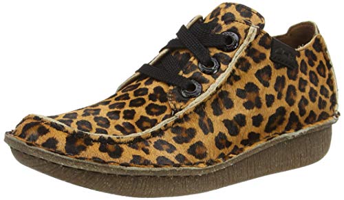 Clarks Funny Dream, Zapatillas Mujer, Estampado de Leopardo, 38 EU
