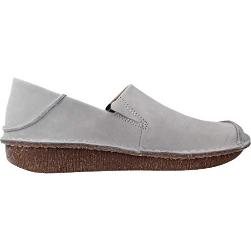 Clarks Funny Go, Mocasines para Mujer, Gris (Light Grey Nub Light Grey Nub), 36 EU