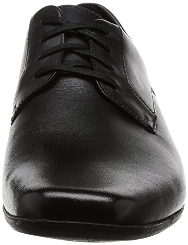 Clarks Glement Lace, Zapatos de Cordones Derby Hombre, Negro (Black Leather), 43 EU