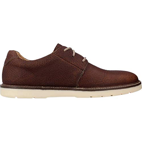 Clarks Grandin Plain, Zapatos de Cordones Derby Hombre, Piel marrón, 46 EU