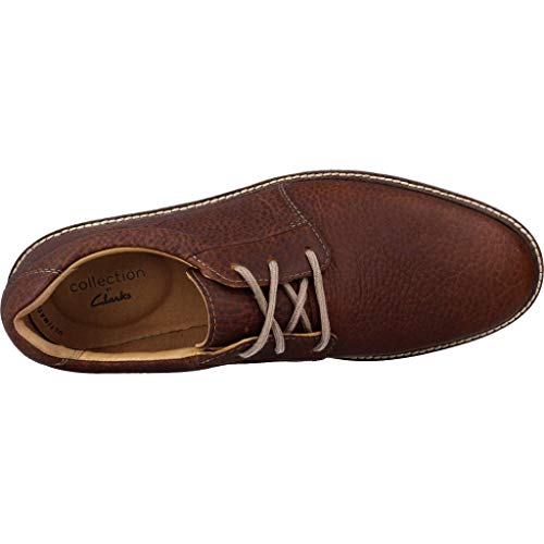 Clarks Grandin Plain, Zapatos de Cordones Derby Hombre, Piel marrón, 46 EU
