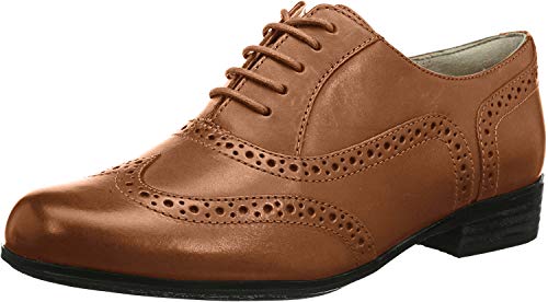 Clarks Hamble Oak - Zapatos de Cordones de cuero Mujer, Dark Tan Leather, 38