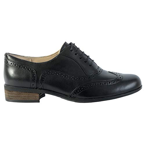 Clarks Hamble Oak, Zapatos de Cordones Derby Mujer, Negro (Black Leather), 40 EU