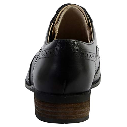 Clarks Hamble Oak, Zapatos de Cordones Derby Mujer, Negro (Black Leather), 40 EU