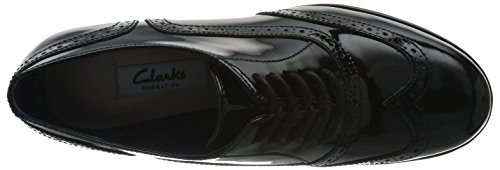 Clarks Hamble Oak, Zapatos de Cordones Derby Mujer, Negro (Black Pat), 37 EU