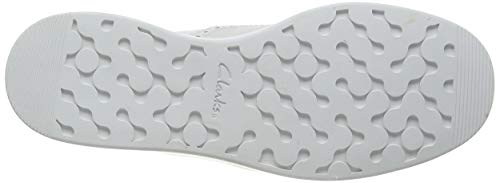 Clarks Hero, Zapatos de Cordones Brogue Mujer, Blanco (White Leather White Leather), 40 EU