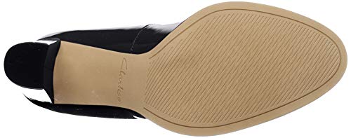 Clarks Kaylin Cara, Zapatos de Tacón Mujer, Negro (Black Pat Black Pat), 38 EU
