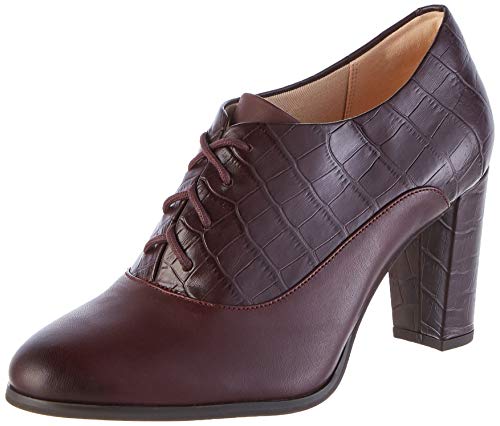 Clarks Kaylin IDA, Botines Mujer, Marrón (Burgundy Combi Burgundy Combi), 41 EU