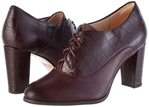 Clarks Kaylin IDA, Botines Mujer, Marrón (Burgundy Combi Burgundy Combi), 41 EU